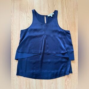 Elizabeth and James Crewneck Blue Layering Tank Top Sleeveless Blouse Sz S